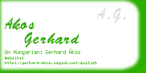 akos gerhard business card